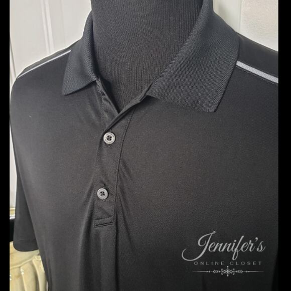 3/$30 On Tour Men's Black Lightweight Golf Polo - Picture 2 of 8